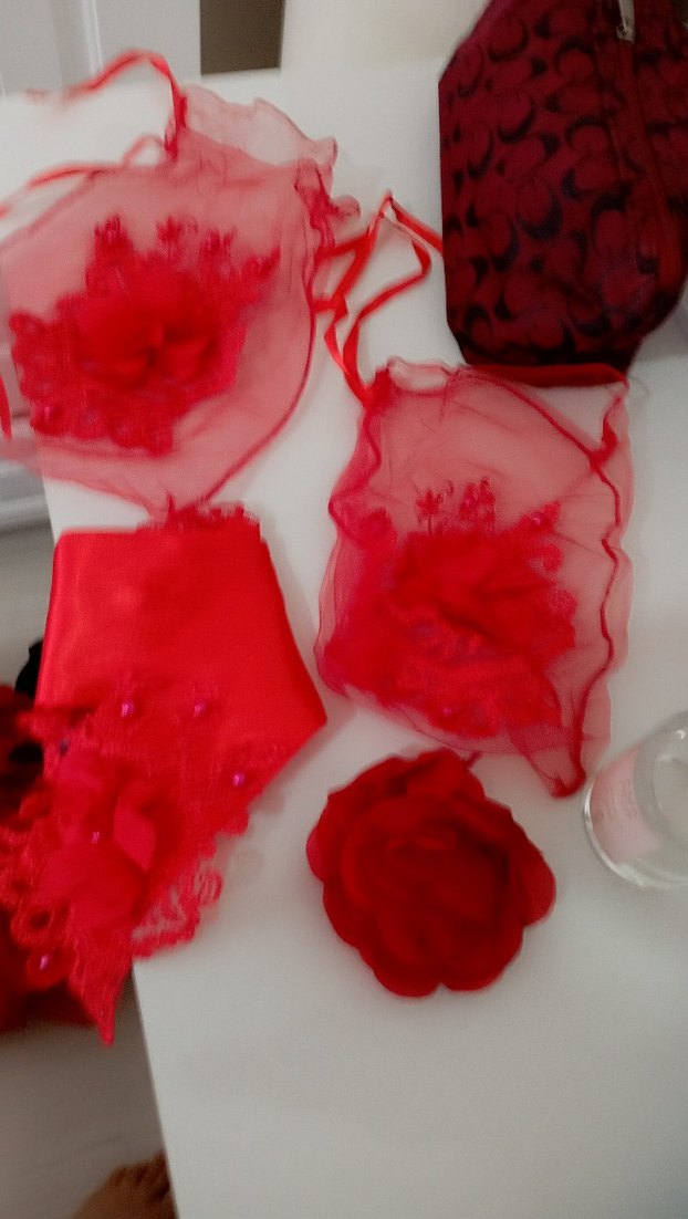 kırmızı duvak seti - Görsel 4