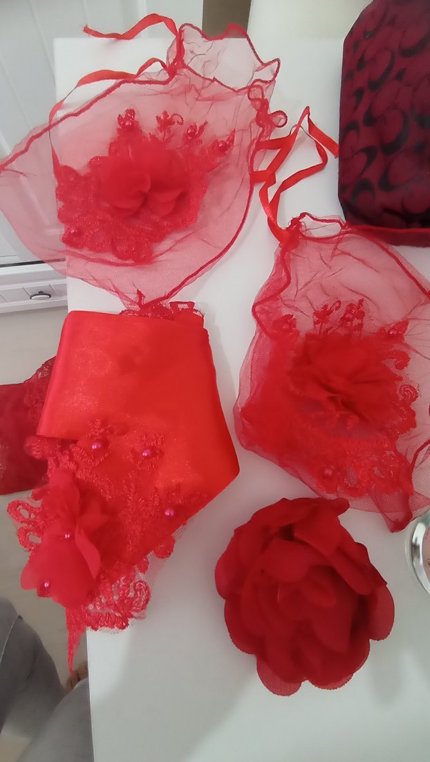 kırmızı duvak seti - Görsel 3