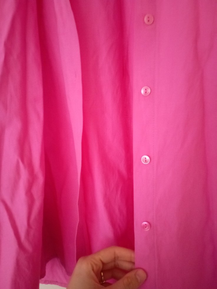 Pembe Uzun Kollu Kadın  Gömlek - Görsel 2