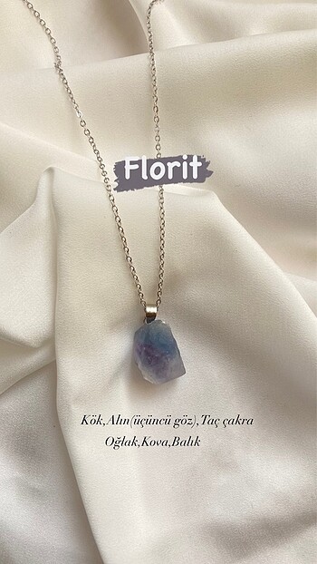 Florit doğaltaş kolye