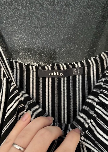 Addax Siyah Beyaz Çizgili Tulum - Görsel 3