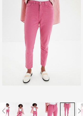 Trendyolmilla Çağla Yeşili Yüksek Bel Mom Jean - Görsel 6