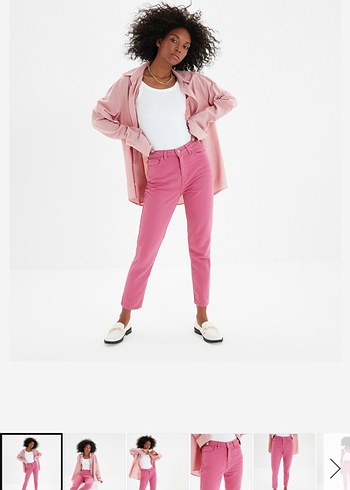 Trendyolmilla Çağla Yeşili Yüksek Bel Mom Jean - Görsel 5