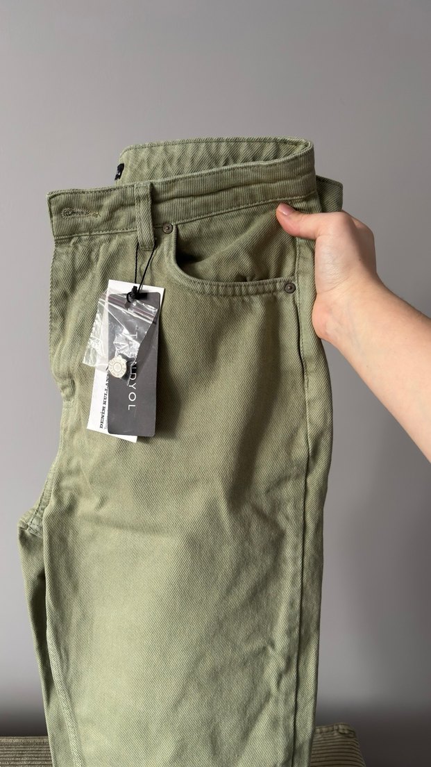 Trendyolmilla Çağla Yeşili Yüksek Bel Mom Jean - Görsel 4