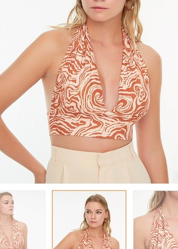 Trendyolmilla Crop Kahverengi Bluz - Görsel 5