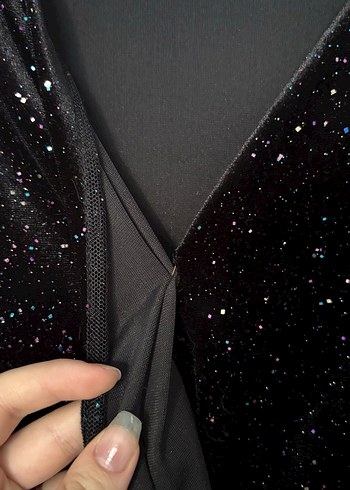 Koton Party Wear Siyah Parıltılı Elbise - Görsel 6