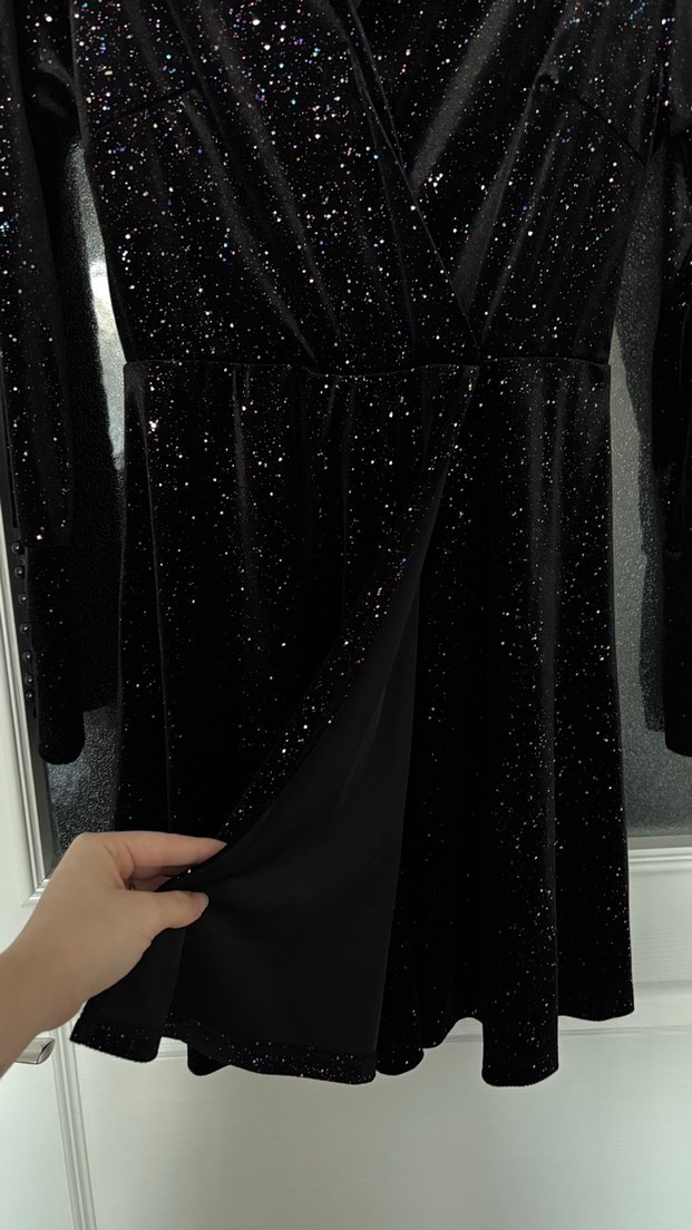 Koton Party Wear Siyah Parıltılı Elbise - Görsel 4