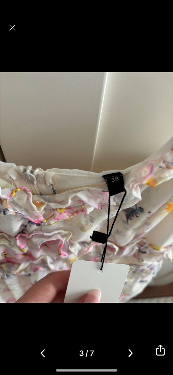 Trendyolmilla Çiçek Desenli Şifon Elbise - Görsel 3