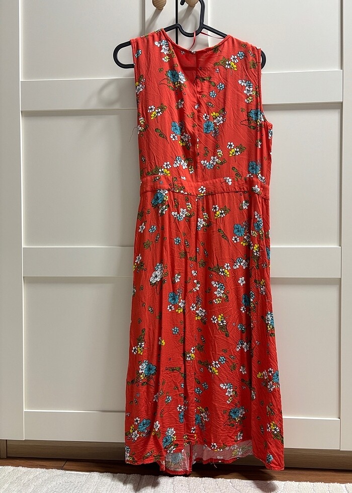 Koton Çiçekli Kırmızı Elbise - Görsel 2