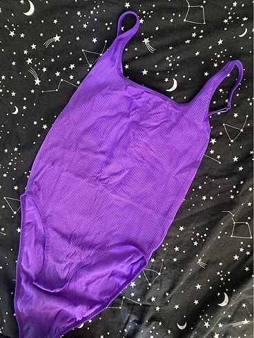 NEON MOR ASKILI BODYSUİT / ZIBINLI BODYSUİT