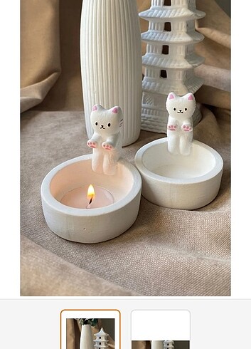 ÜŞÜYEN KEDİ TEALIGHT 