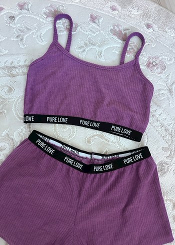 Miorre Mor İnce Askılı Mini Pijama Takımı