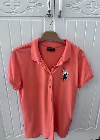 Kızlar için Düğmeli Pembe Polo Tişört