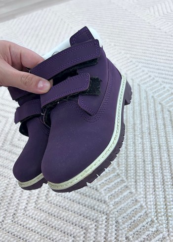 Mor Süet kız Çocuk Botu Cırt Cırtlı - Görsel 3