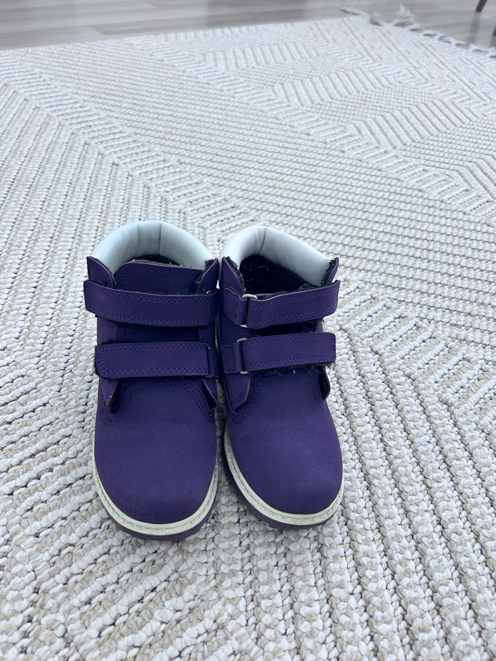 Mor Süet kız Çocuk Botu Cırt Cırtlı - Görsel 2