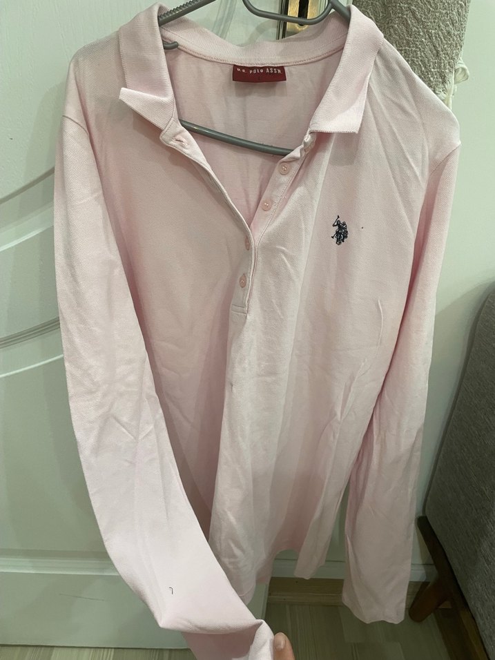 Pembe Uzun Kollu Düğmeli Kadın Gömlek - Görsel 2