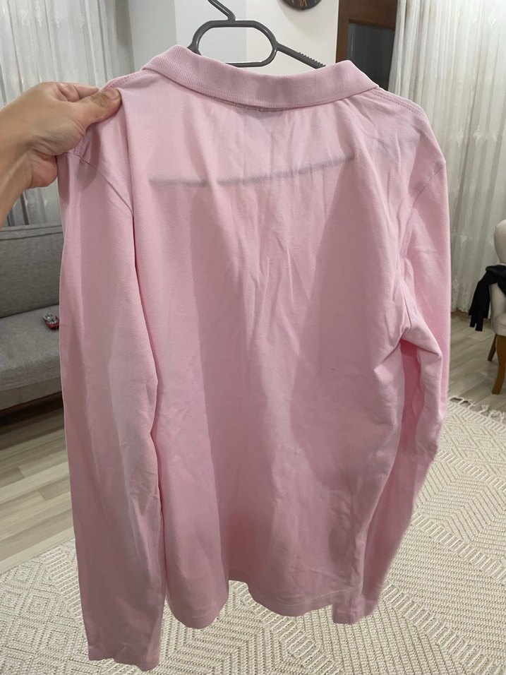 Pembe Uzun Kollu Düğmeli Kadın Gömlek - Görsel 4