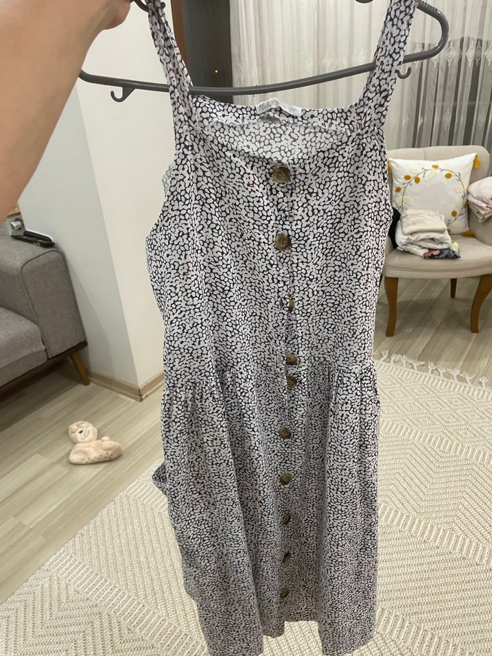 Bohem Yılan Desenli Uzun Askılı Elbise - Görsel 2