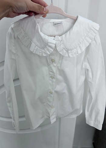 Fırfırlı Yakalı Beyaz gömlek çocuk - Görsel 4