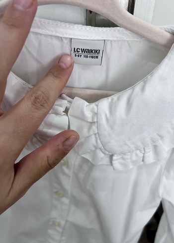 Fırfırlı Yakalı Beyaz gömlek çocuk - Görsel 3