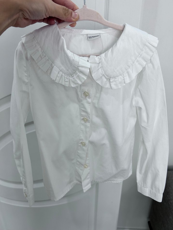 Fırfırlı Yakalı Beyaz gömlek çocuk - Görsel 4