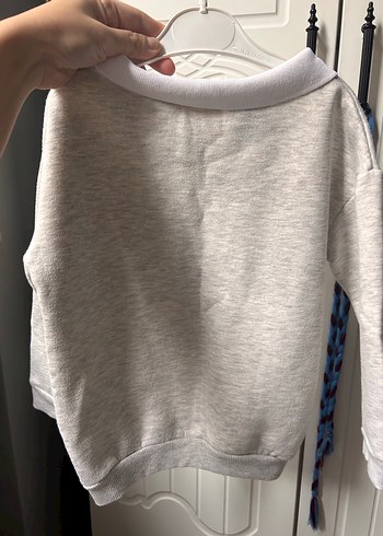 Kız Çocuk Gri Baskılı Sweatshirt - Görsel 5