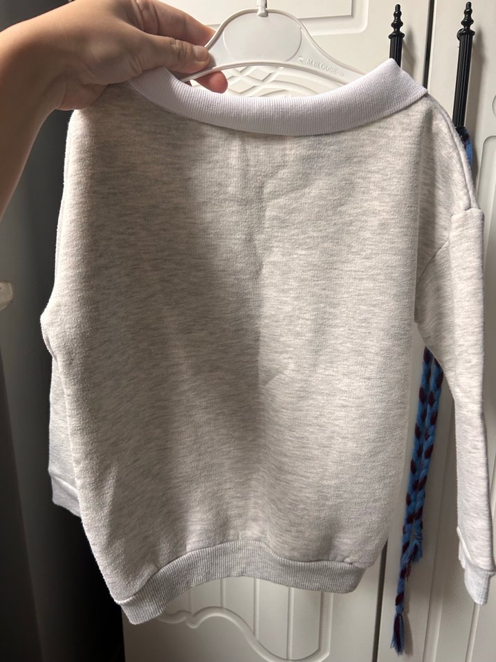 Kız Çocuk Gri Baskılı Sweatshirt - Görsel 5