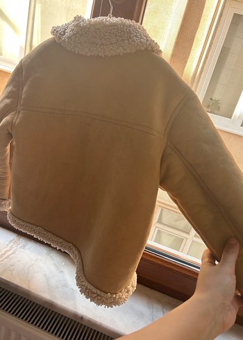 Bej Peluş Detaylı çocuk Ceket - Görsel 6