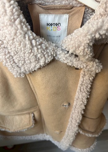 Bej Peluş Detaylı çocuk Ceket - Görsel 2