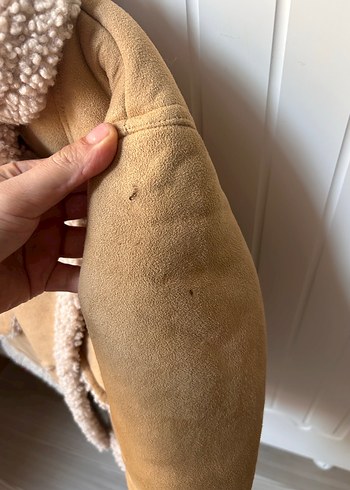 Bej Peluş Detaylı çocuk Ceket - Görsel 3