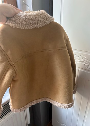Bej Peluş Detaylı çocuk Ceket - Görsel 7