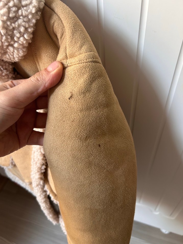 Bej Peluş Detaylı çocuk Ceket - Görsel 3