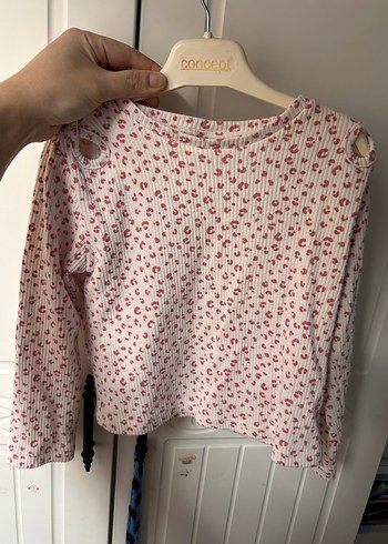 Kız Çocuk Uzun Kollu Pamuklu Baskılı Bluz - Görsel 6