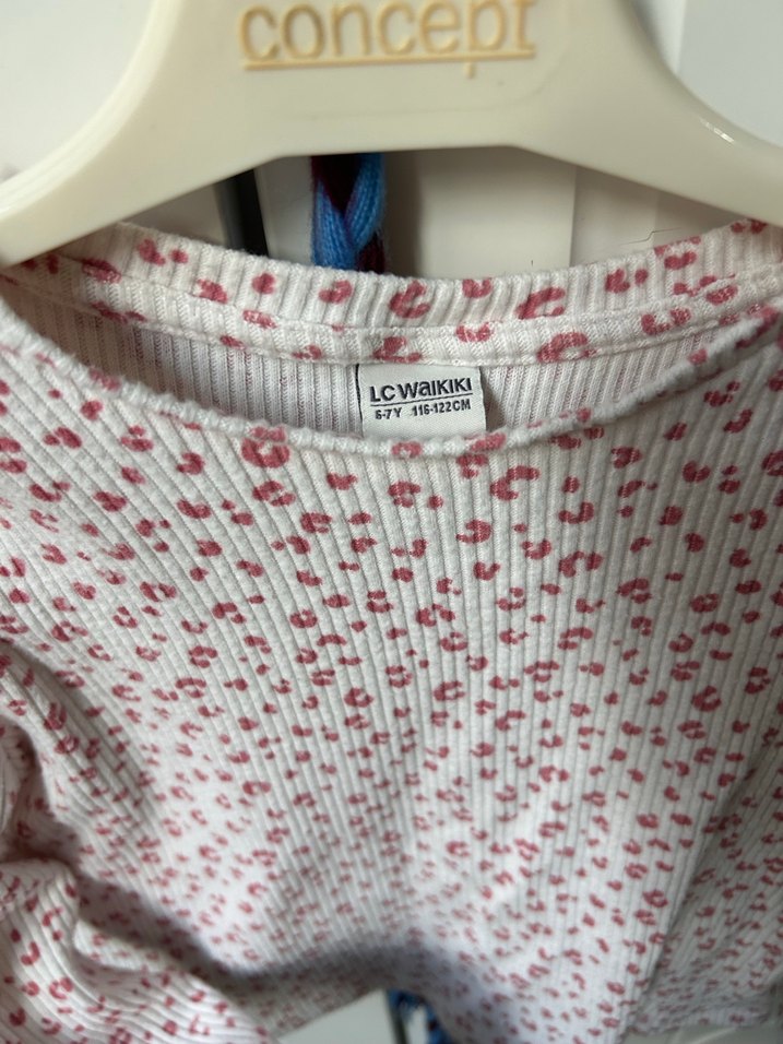 Kız Çocuk Uzun Kollu Pamuklu Baskılı Bluz - Görsel 3