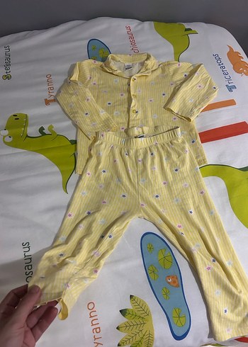 Sarı Uzun Kollu Bebek Kız Takımı - Görsel 2