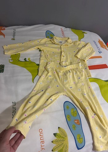 Sarı Uzun Kollu Bebek Kız Takımı - Görsel 3