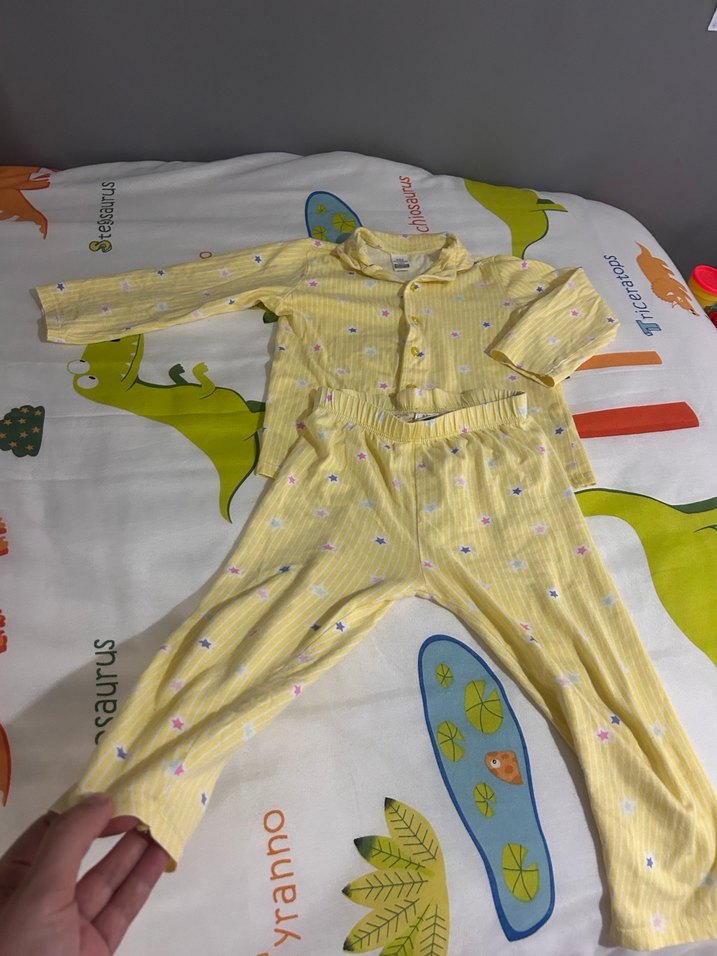 Sarı Uzun Kollu Bebek Kız Takımı - Görsel 3