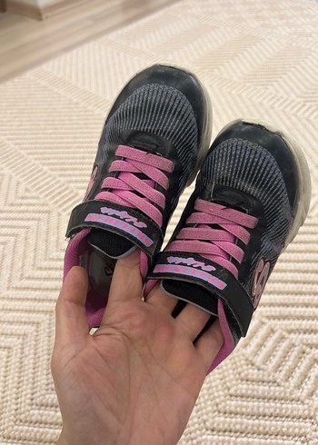 Kız Çocuk Pembe Gri Spor Ayakkabı - Görsel 3