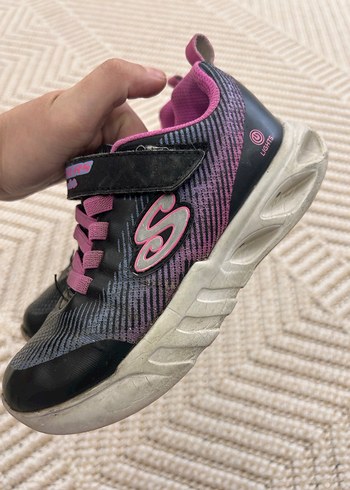 Kız Çocuk Pembe Gri Spor Ayakkabı - Görsel 4