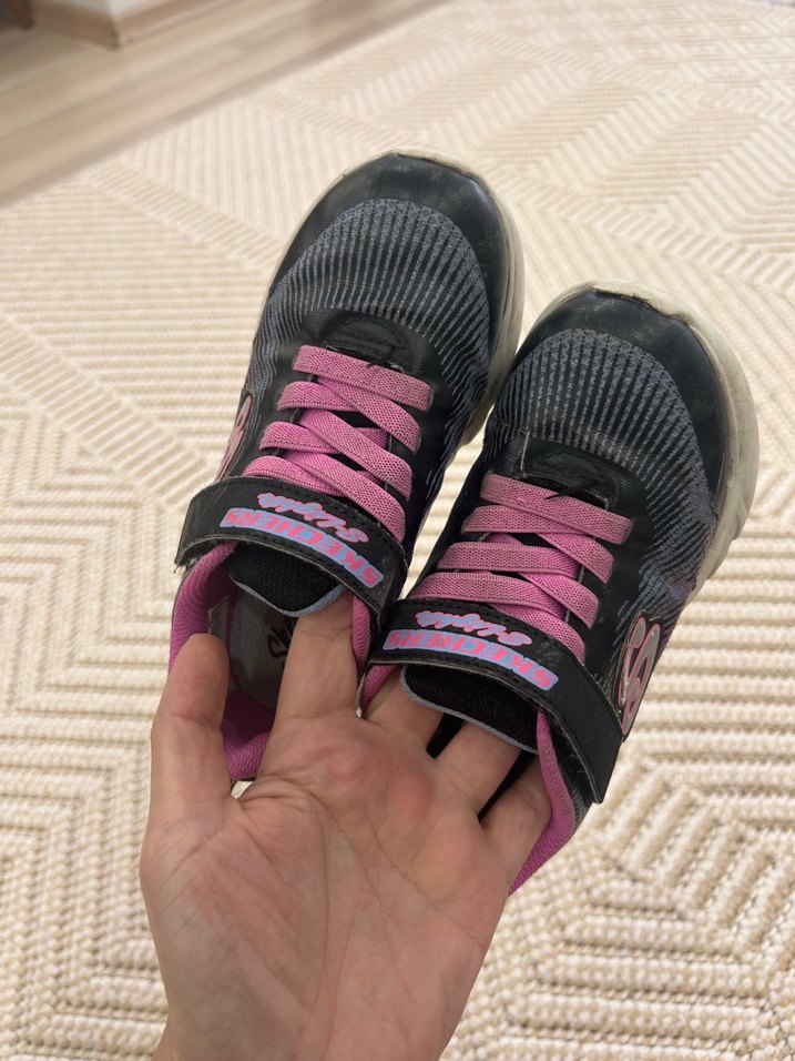 Kız Çocuk Pembe Gri Spor Ayakkabı - Görsel 3