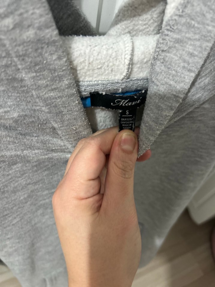 Gri Kadın Kapüşonlu Sweatshirt - Görsel 3