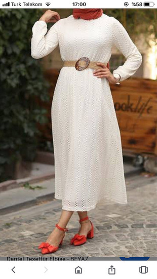 Dantelli elbise