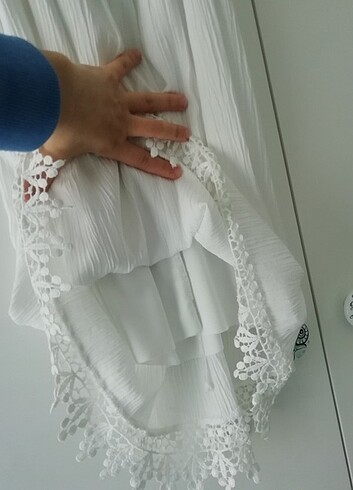 xs Beden beyaz Renk Beyaz elbise