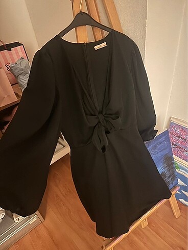 Diğer Siyah Mini Elbise