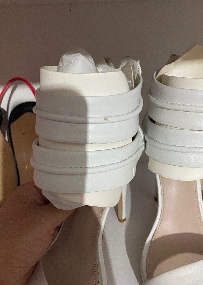 Zara beyaz topuklu sandalet - Görsel 2