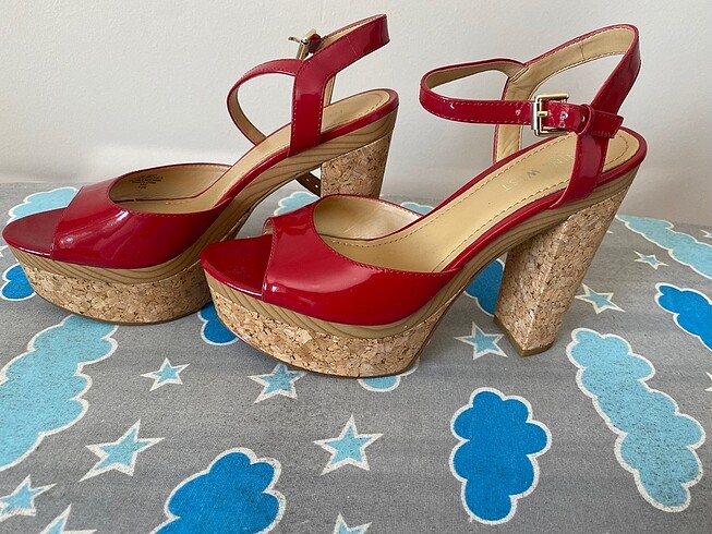 Nine west rugan dolgu mantar topuk