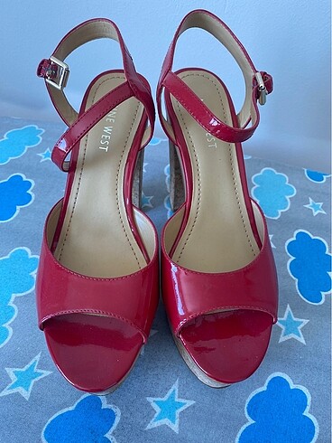 37 Beden Nine west rugan dolgu mantar topuk