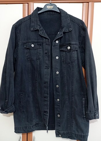 Trendyol & Milla Siyah Düğmeli Kadın Denim Ceket