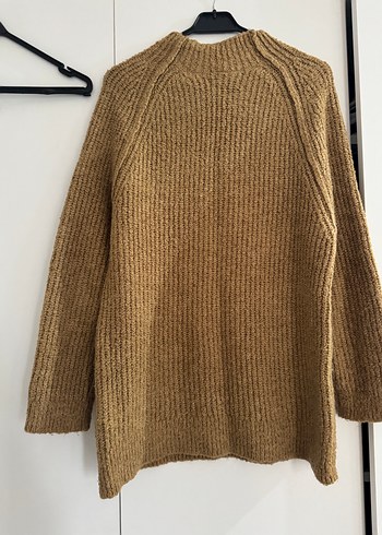 Kahverengi Boğazlı Kadın Triko Kazak - Görsel 4