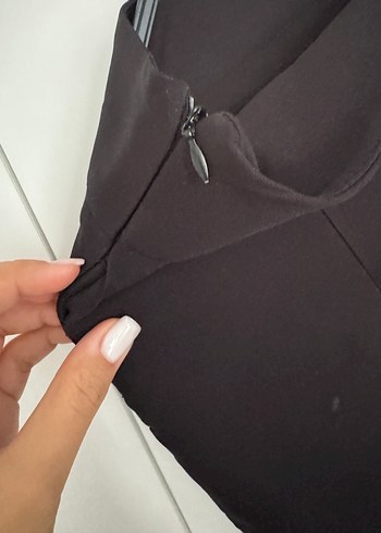 Siyah Kadın Midi Mini Etek - Görsel 3